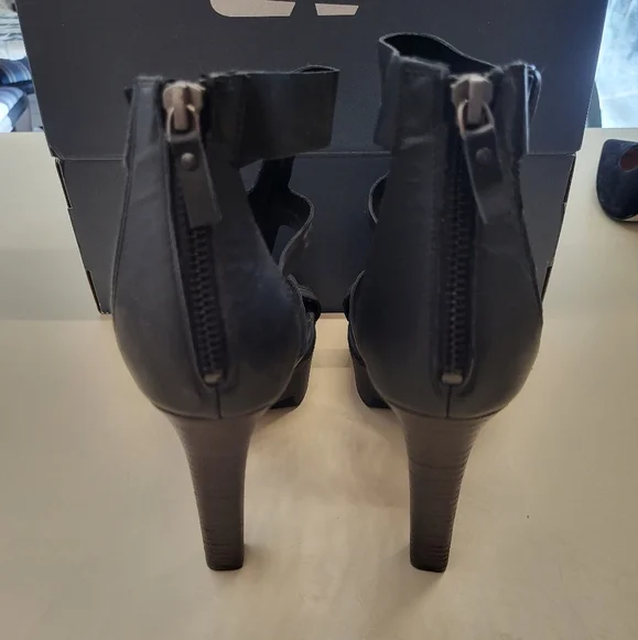 VIC MATIE Leather High Heeled Grip Fast Sole Platform Sandals Shoes - Sz EU 39 - Picture 12 of 16